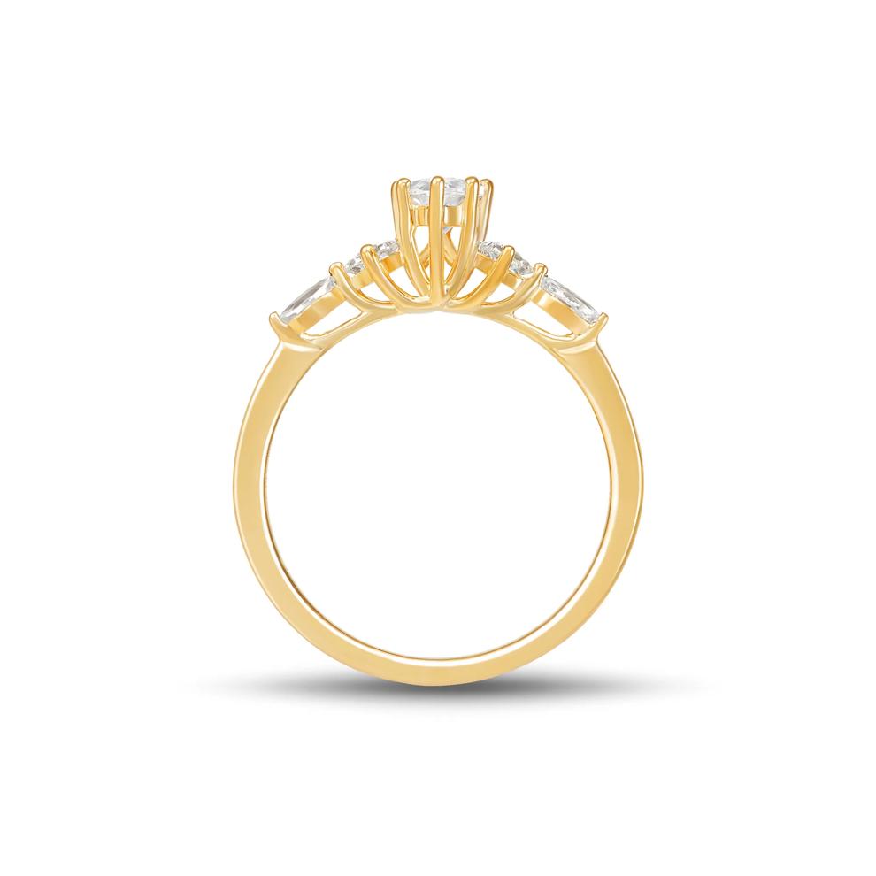 Pear-Shaped Engagement Ring in 14K Yellow Gold (3/4 ct. tw.) – Image 2 of 3