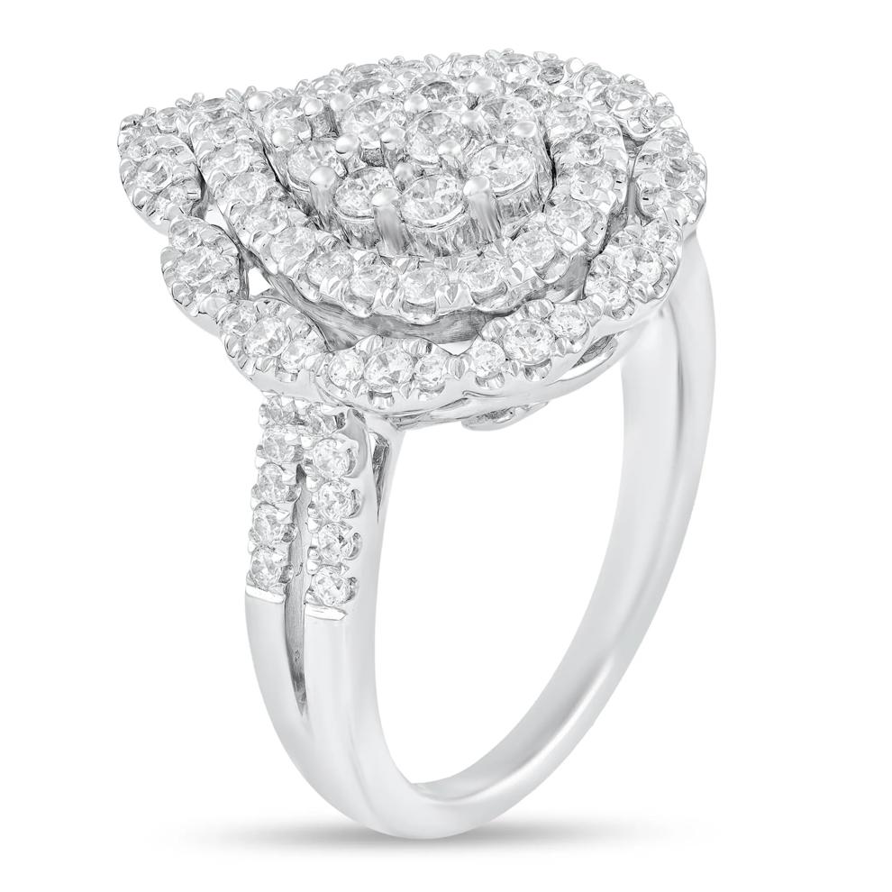 Diamond Double Halo Composite Engagement Ring in 14K White Gold (1 ct. tw.) – Image 2 of 3