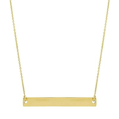 Bar Necklace in 14K Yellow Gold