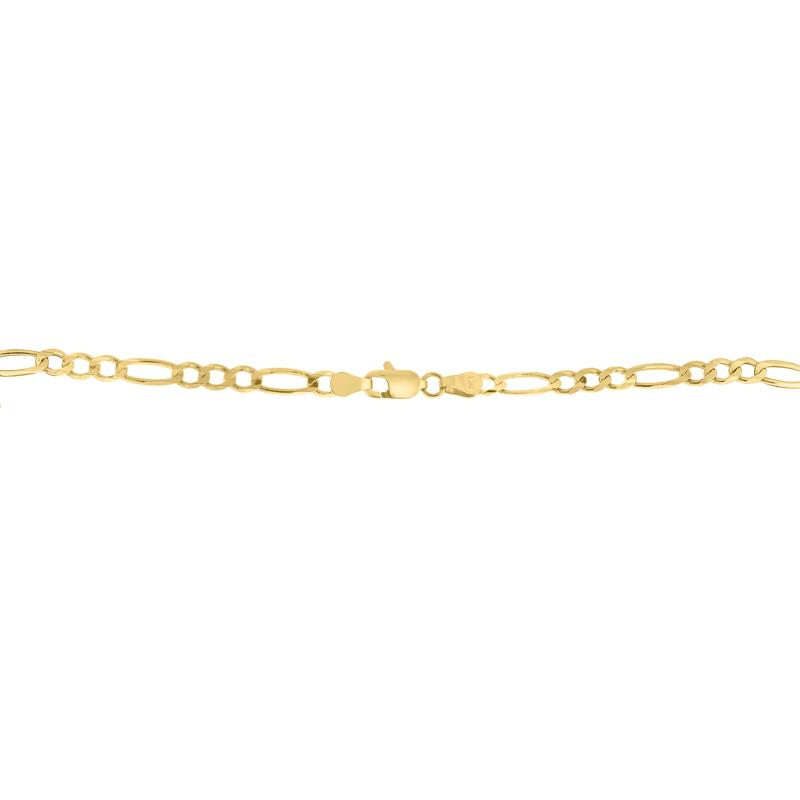 Solid Figaro Chain in 14K Yellow Gold, 3.8MM, 22&rdquo; – Image 2 of 3