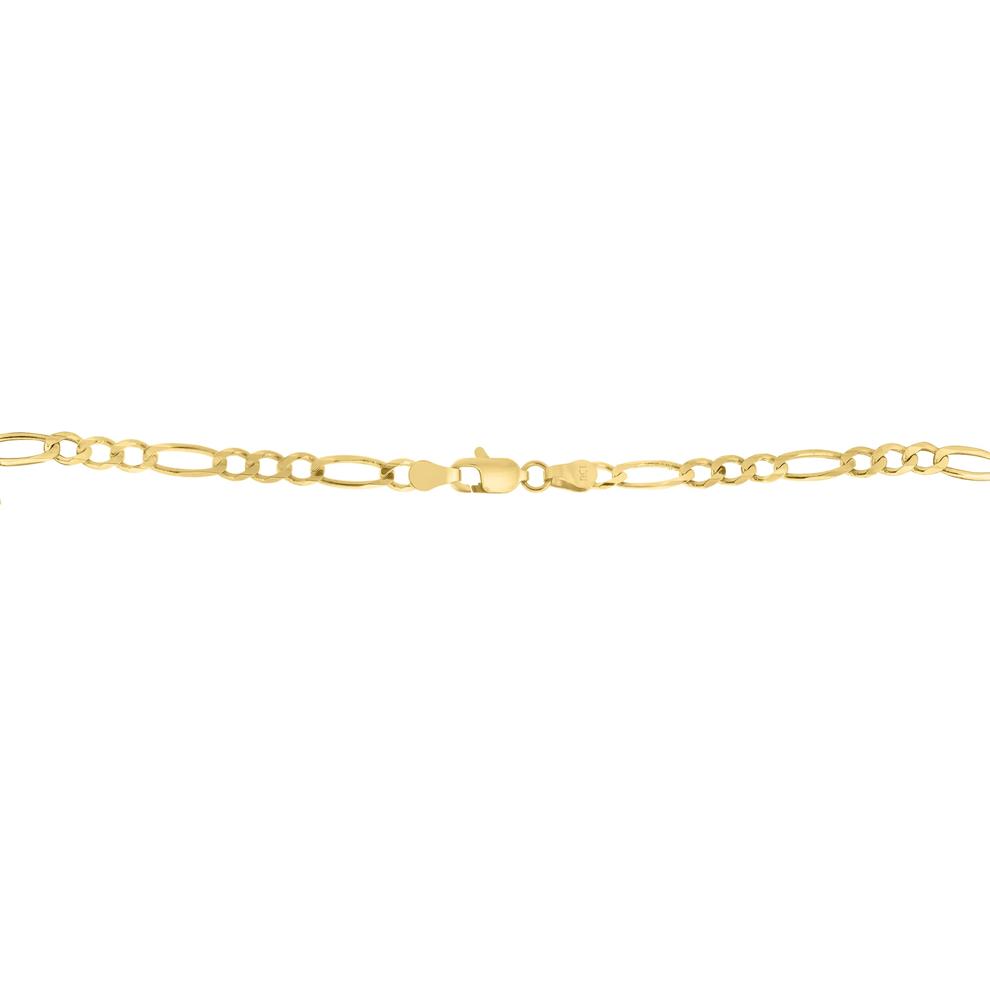 Solid Figaro Chain in 14K Yellow Gold, 3.8MM, 22&rdquo; – Image 2 of 3