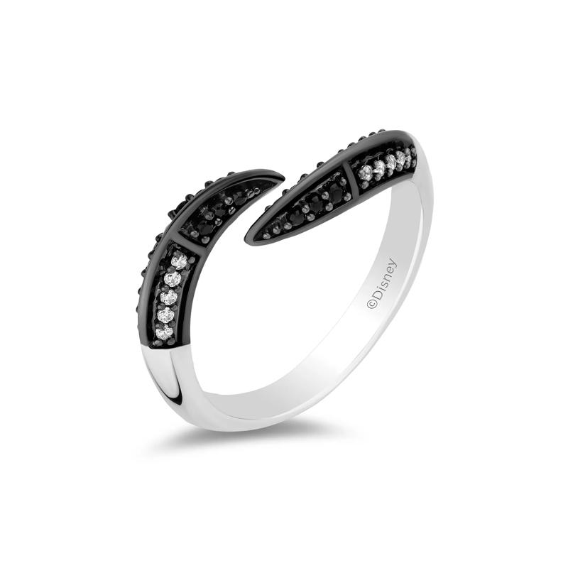 Maleficent Black Diamond &amp; Diamond Ring in Sterling Silver &#40;1/5 ct. tw.&#41; – Image 4 of 4