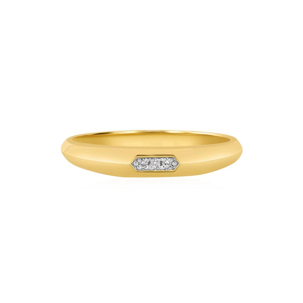 Men's Diamond Accent Ring in Vermeil, 4MM – Image 1 of 3