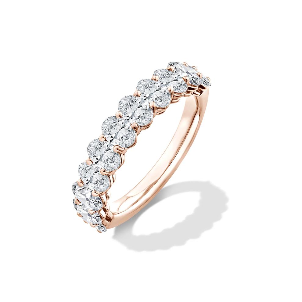 Lab Grown Diamond Oval Anniversary Band in 14K Rose Gold (2 ct. tw.) – Image 4 of 4