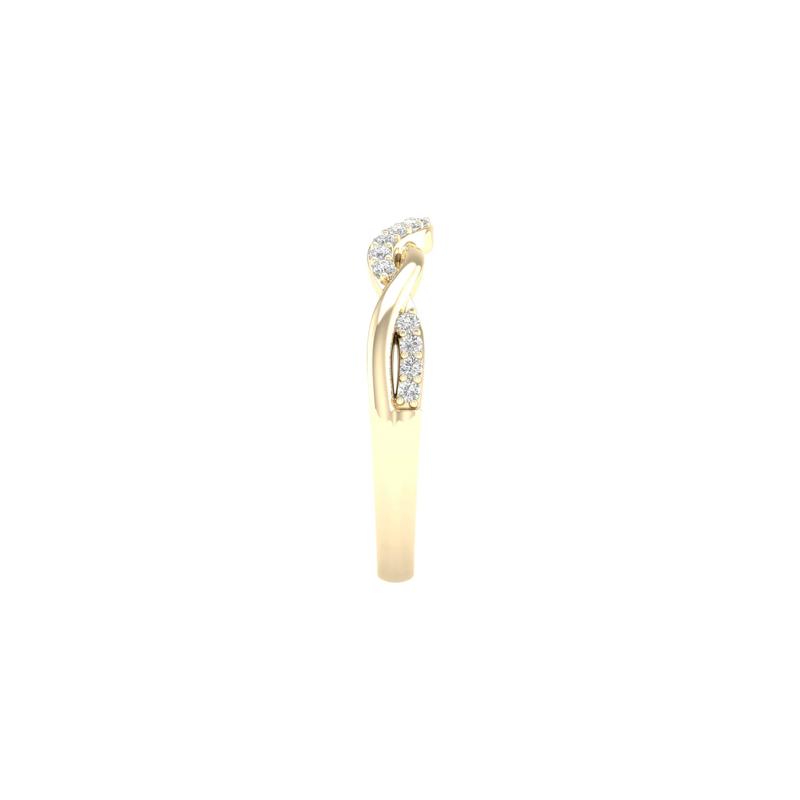 Diamond Contour Twist Band in 14K Yellow Gold &#40;1/7 ct. tw.&#41; – Image 3 of 4