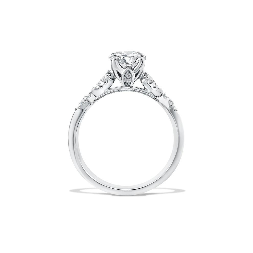 Lab Grown Diamond Round Center Faux Marquise Engagement Ring in 10K White Gold (1 1/8 ct. tw.) – Image 2 of 4