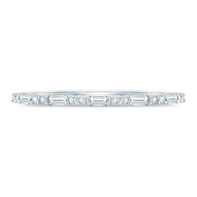 Diamond Accent Stack Band in 10K White Gold