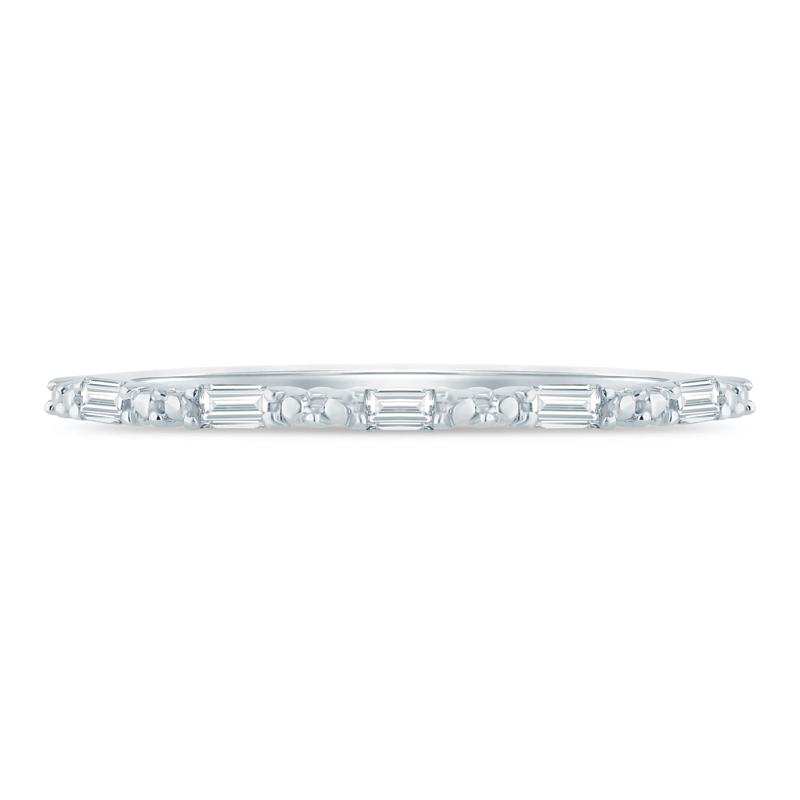 Diamond Accent Stack Band in 10K White Gold – Image 1 of 3