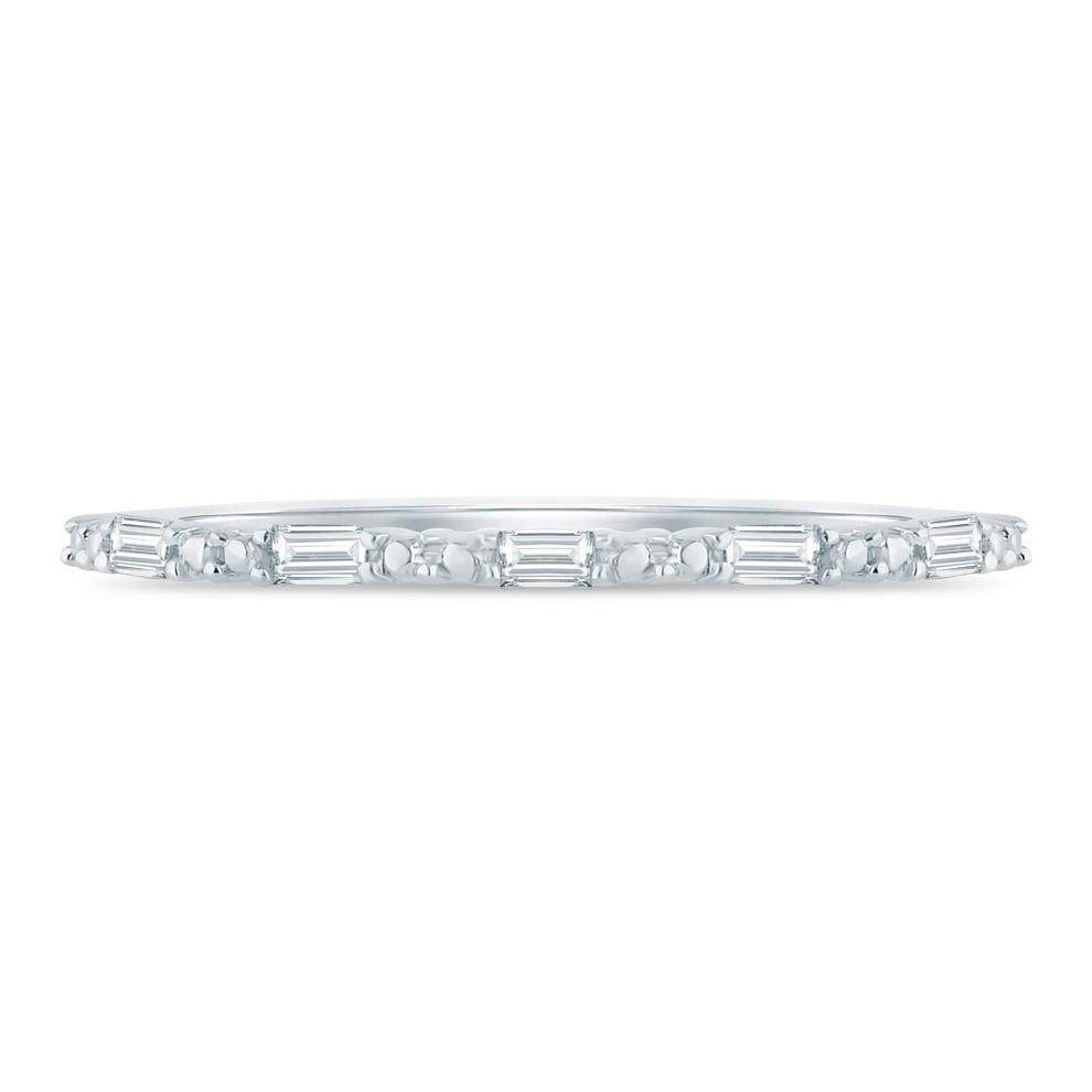 Diamond Accent Stack Band in 10K White Gold – Image 1 of 3