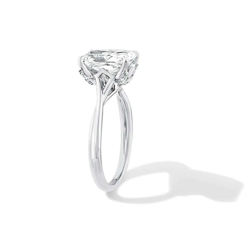 Lab Grown Diamond Elongated Cushion Engagement Ring in Platinum (3 1/5 ct. tw.) – Image 3 of 4