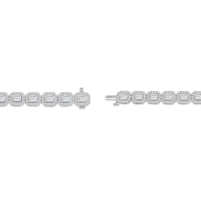Lab Grown Diamond Halo Bracelet in 14K White Gold &#40;10 ct. tw.&#41; – Image 3 of 3