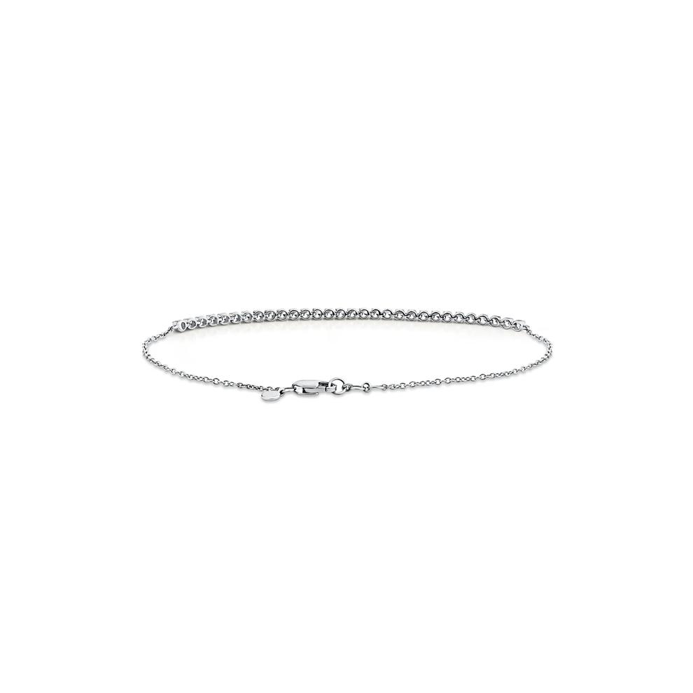 Diamond Prong-Set Bracelet in 10K White Gold, 7" (3/4 ct. tw.) – Image 2 of 2