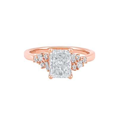 Jolie Lab Grown Diamond Radiant-Cut Engagement Ring in 14K Rose Gold (2 3/8 ct. tw.)