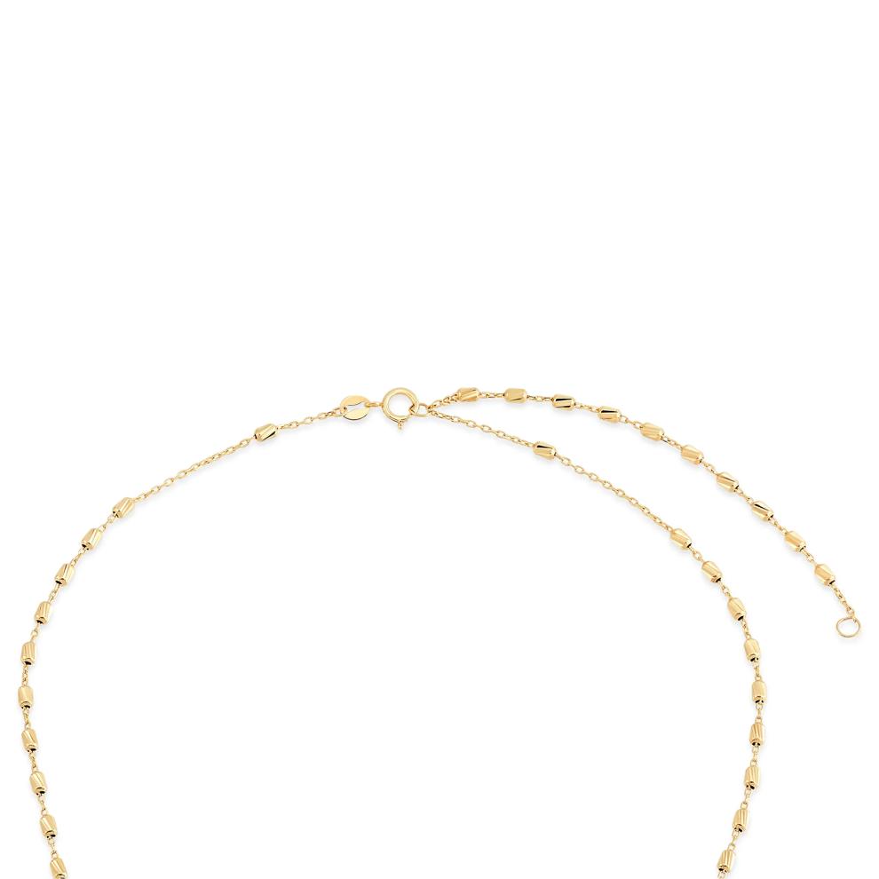 Diamond-Cut Cross &amp; Virgin Mary Lariat Necklace in 14K Yellow Gold, 20" – Image 4 of 4