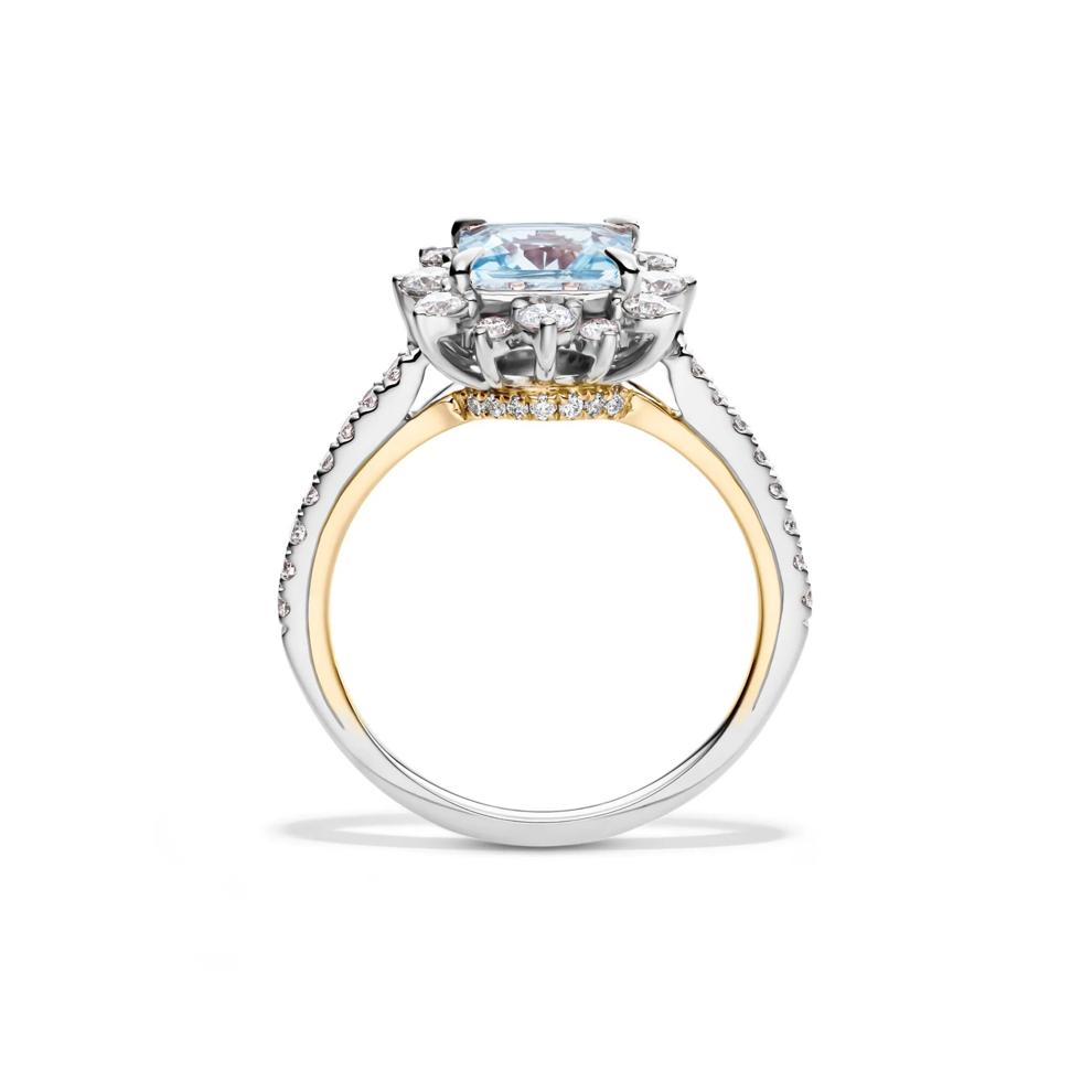 Kate Aquamarine &amp; Diamond Engagement Ring in 14K White Gold (3/4 ct. tw.) – Image 2 of 4