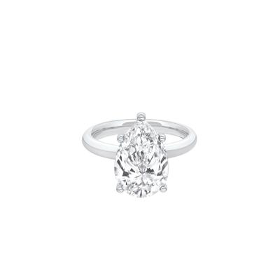 Lab Grown Diamond Pear-Shaped Solitaire Ring