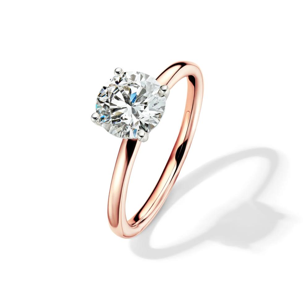 Lab Grown Diamond Solitaire Round Engagement Ring in 14K Rose Gold (1 1/2 ct.) – Image 4 of 4