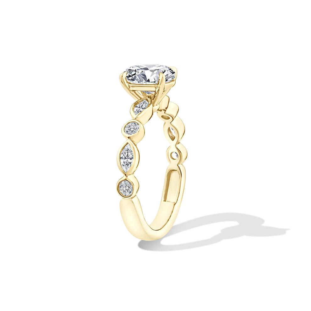 Lab Grown Diamond Oval Center Engagement Ring in 10K Yellow Gold (1 3/8 ct. tw.) – Image 3 of 4