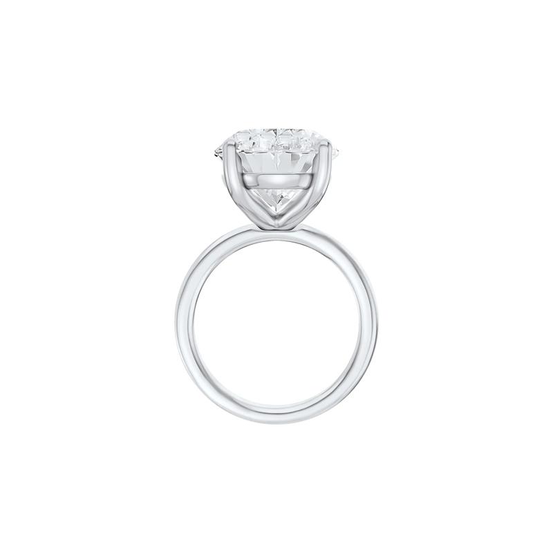 Lab Grown Diamond Oval Solitaire Ring in 14K White Gold &#40;8 ct.&#41; – Image 2 of 4