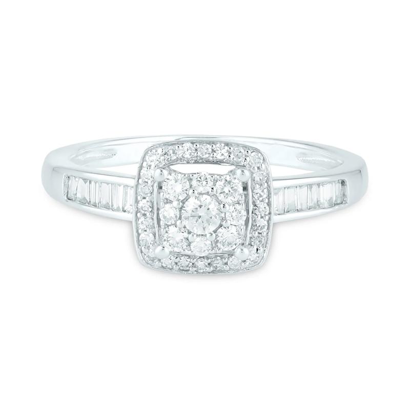 Diamond Engagement Ring in 10K White Gold &#40;3/8 ct. tw.&#41; – Image 1 of 3