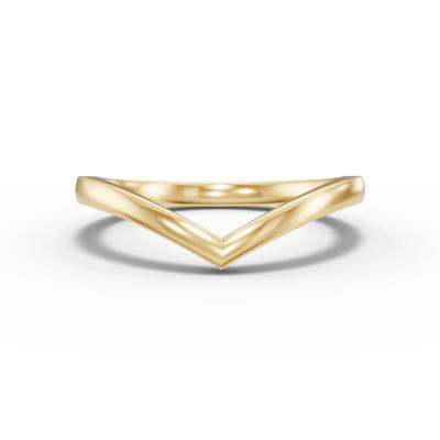 Chevron Band in 14K Yellow Gold