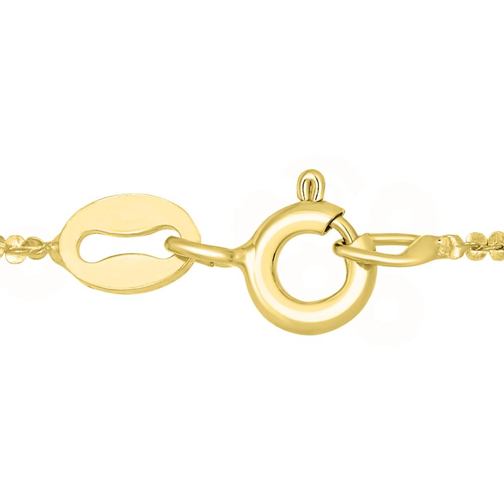 Diamond-Cut Station Necklace in 14K Yellow Gold – Image 3 of 4