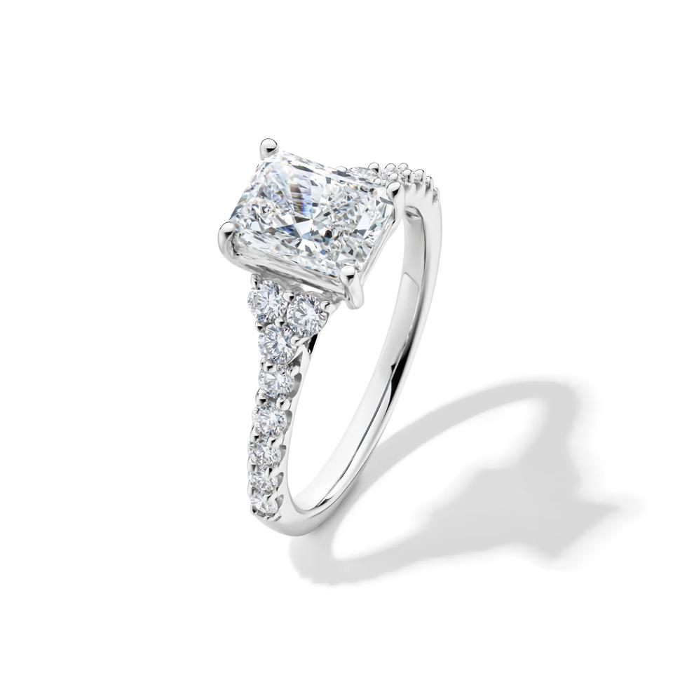 Lab Grown Diamond Radiant-Cut Engagement Ring in 14K White Gold (2 ct. tw.) – Image 4 of 4