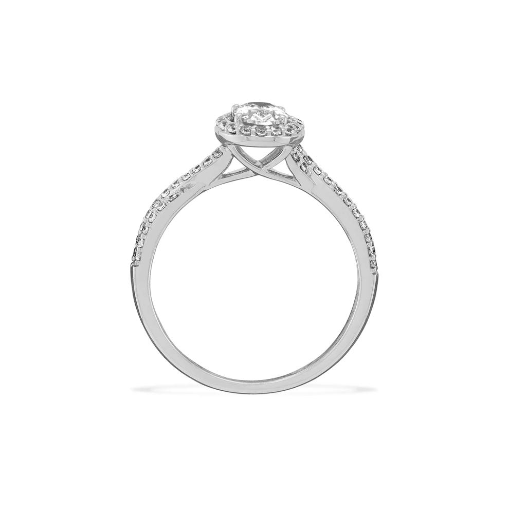 Diamond Oval Center Engagement Ring in 10K White Gold (3/4 ct. tw.) – Image 2 of 4