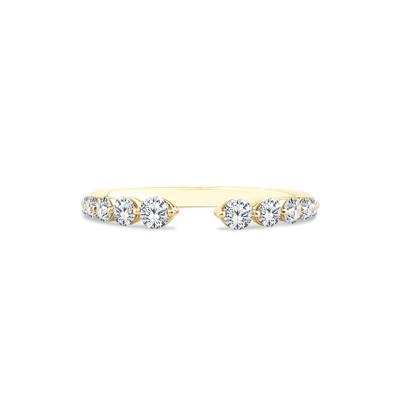 Lab Grown Diamond Open Cuff Anniversary Band in 14K Gold
