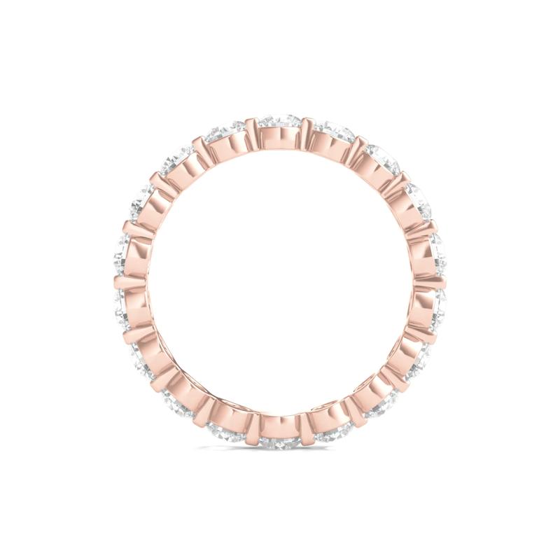 Round-Cut Diamond Shared Prong Eternity Band in 14k Rose Gold &#40;2 ct. tw.&#41; – Image 2 of 3