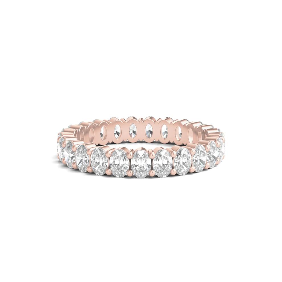 Lab Grown Oval Diamond Eternity Band in 14K Rose Gold (2 ct. tw.) – Image 1 of 3