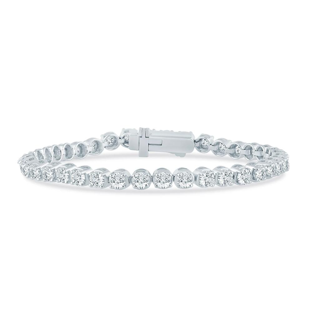 Diamond Tennis Bracelet in 10K White Gold (7 ct. tw.) – Image 1 of 2