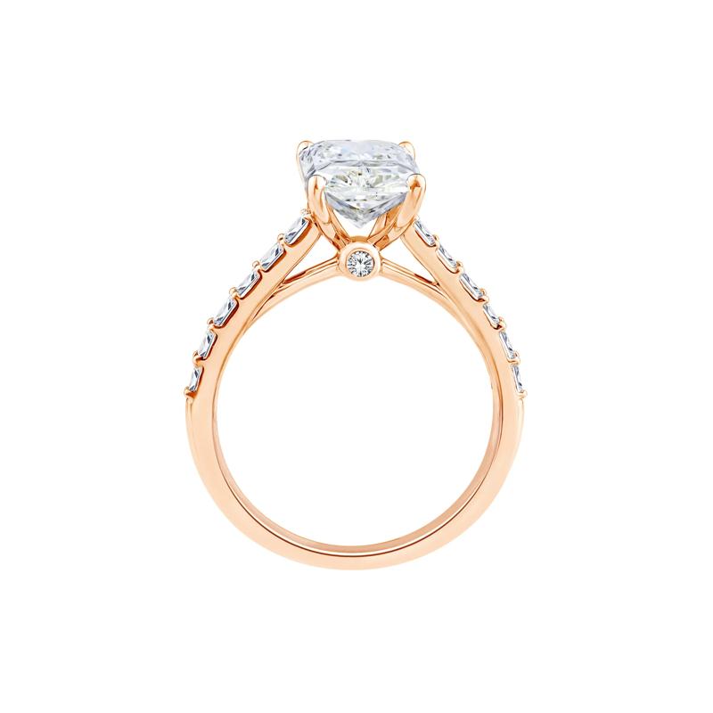 Lab Grown Radiant Diamond Engagement Ring in 14K Rose Gold (3 1/3 ct. tw.) – Image 2 of 3