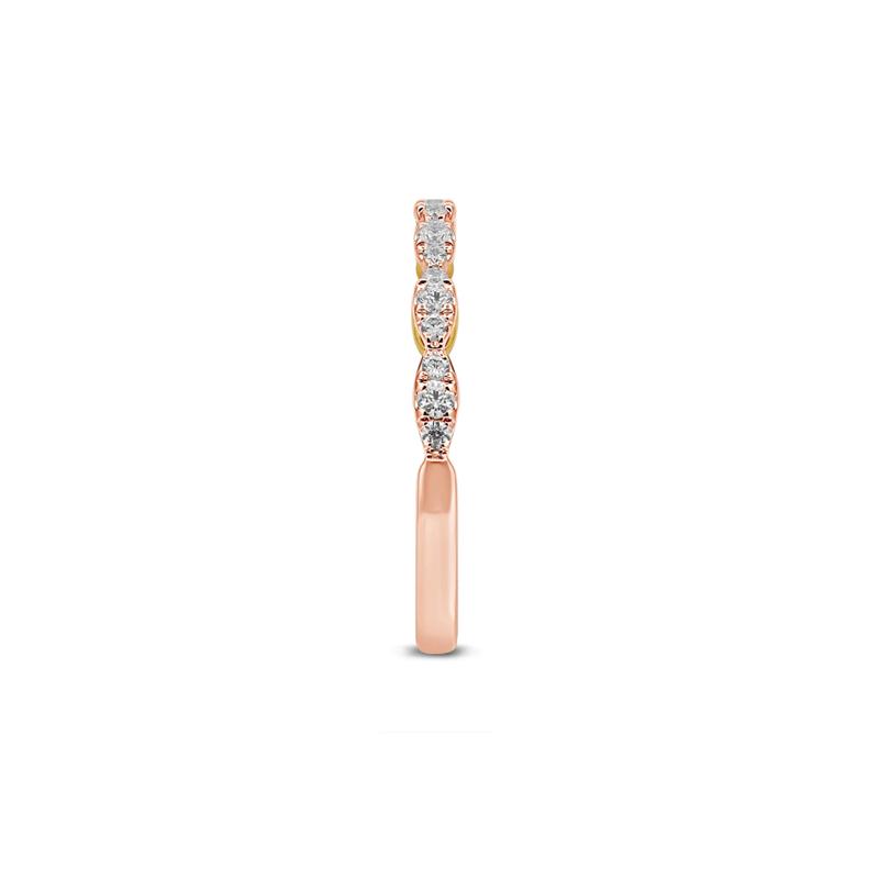 Diamond Scalloped Wedding Band in 14K Rose Gold (1/3 ct. tw.) – Image 3 of 3