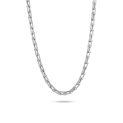 Lab Grown Diamond Bone Link Necklace in 10K White Gold (6 ct. tw.)