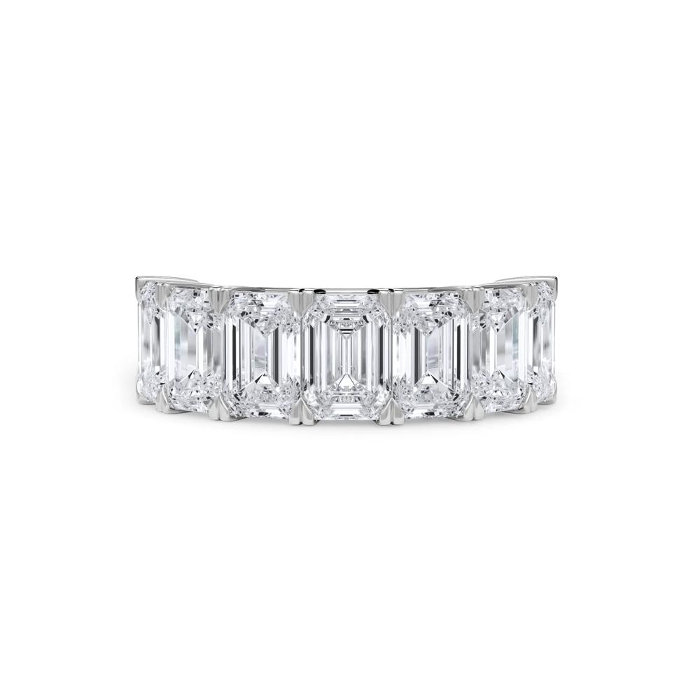 Lab Grown Diamond Emerald-Cut Anniversary Band in 14K White Gold (6 ct. tw.) – Image 1 of 4