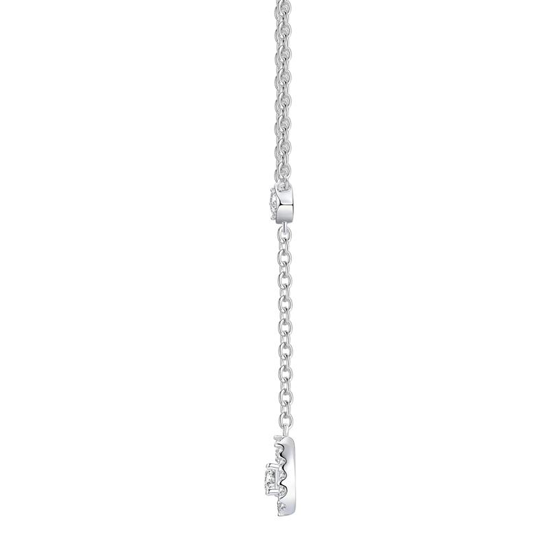 Pear-Shaped Diamond Lariat Necklace in Sterling Silver &#40;1/7 ct. tw.&#41; – Image 2 of 3