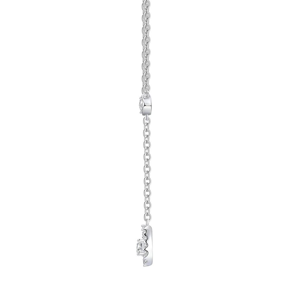 Pear-Shaped Diamond Lariat Necklace in Sterling Silver (1/7 ct. tw.) – Image 2 of 3