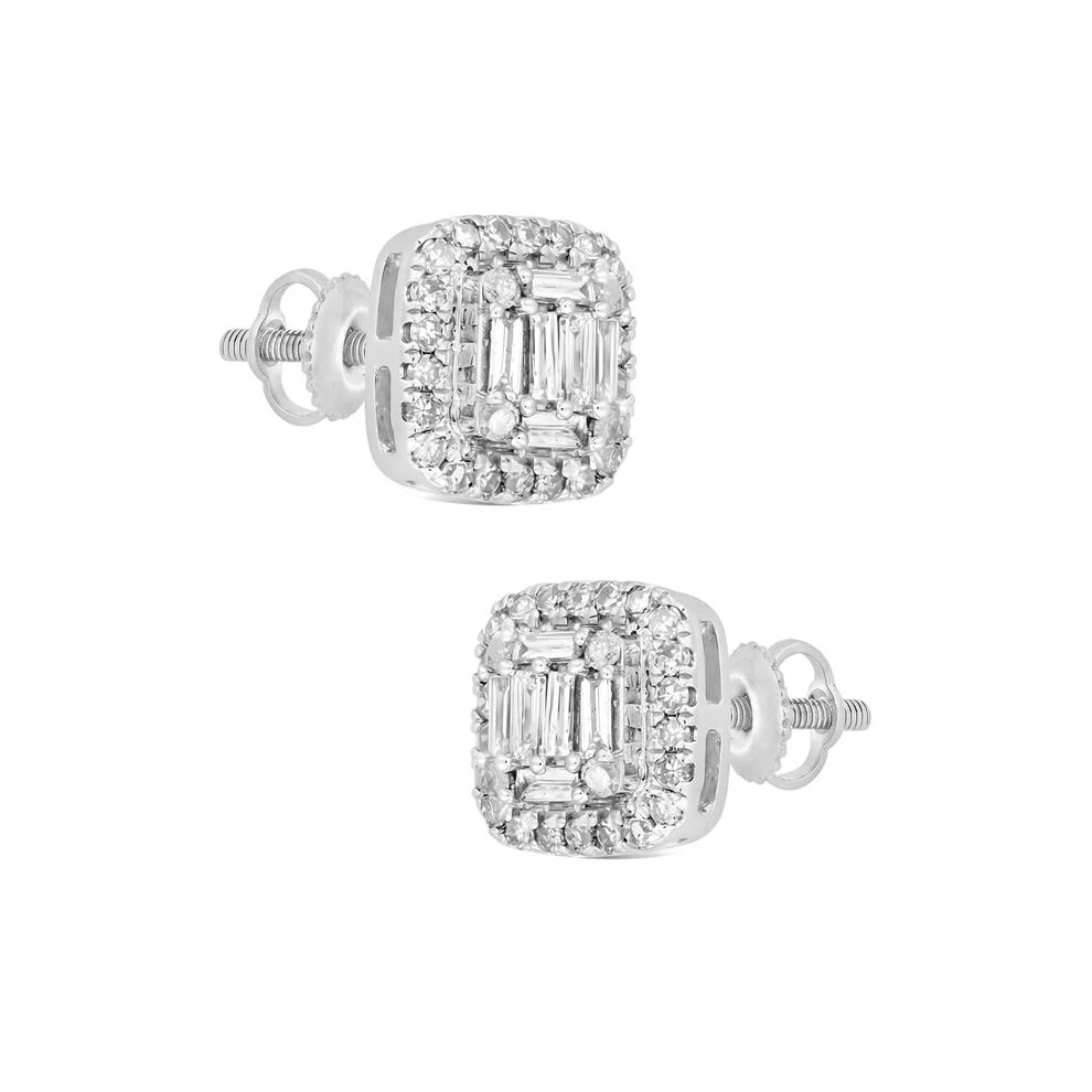 Diamond Stud Earrings in 10K White Gold (1/2 ct. tw.) – Image 1 of 2