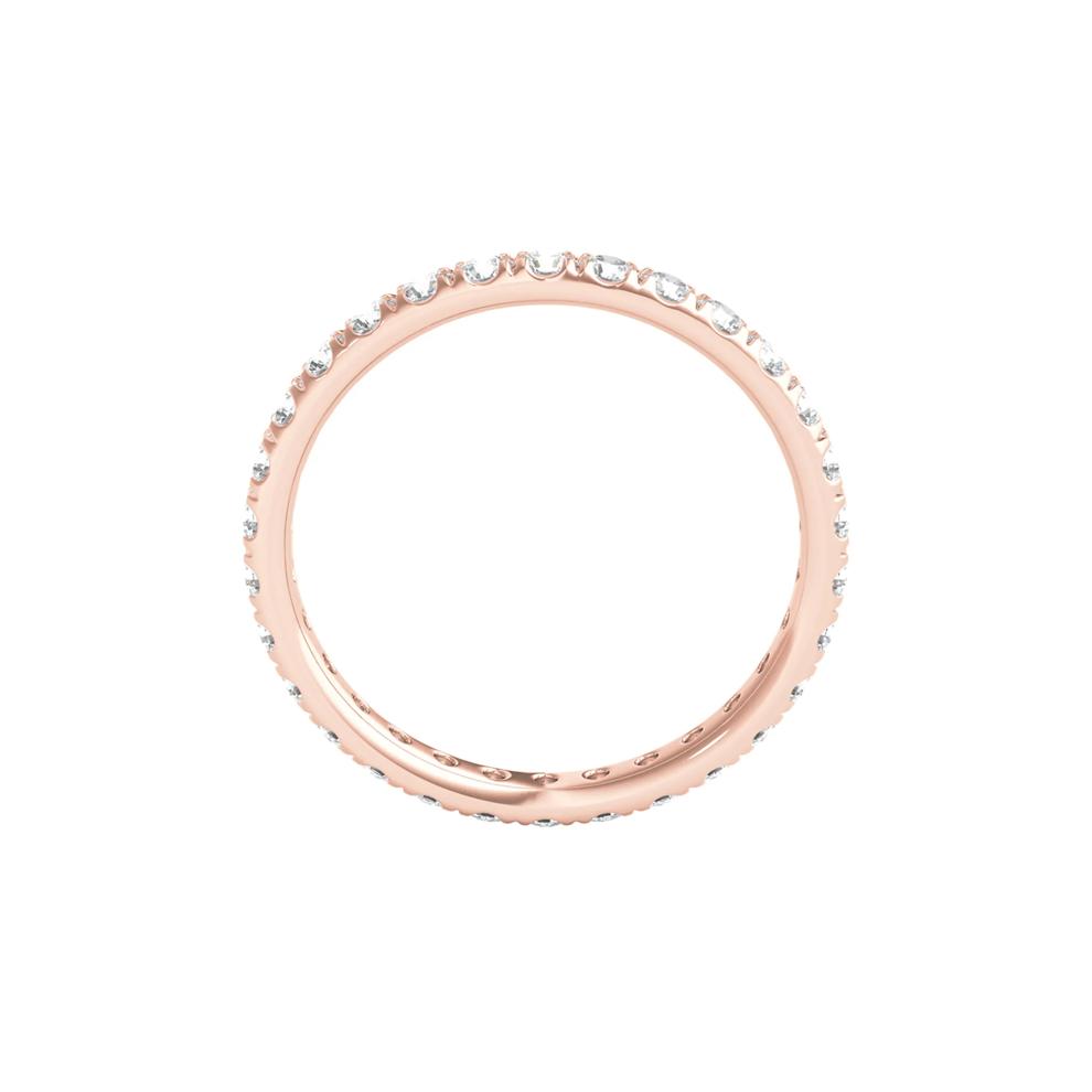 Diamond Wedding Band with Eternity Setting in 14K Rose Gold (1 ct. tw.) – Image 2 of 3