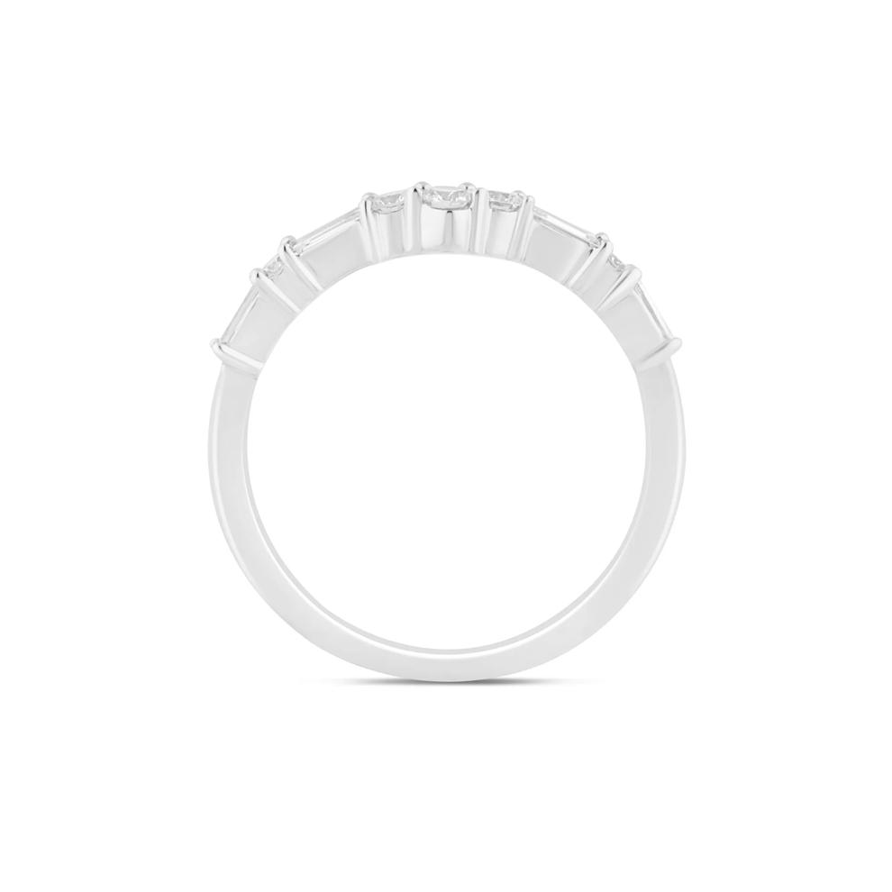 1/3 ct. tw. Diamond Contour Band in 14K White Gold  – Image 2 of 3