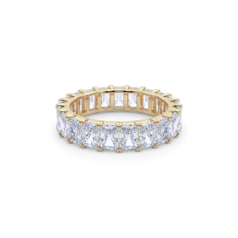 Lab Grown Diamond Radiant-Cut Eternity Band in 14K Yellow Gold (5 ct. tw.) – Image 5 of 5