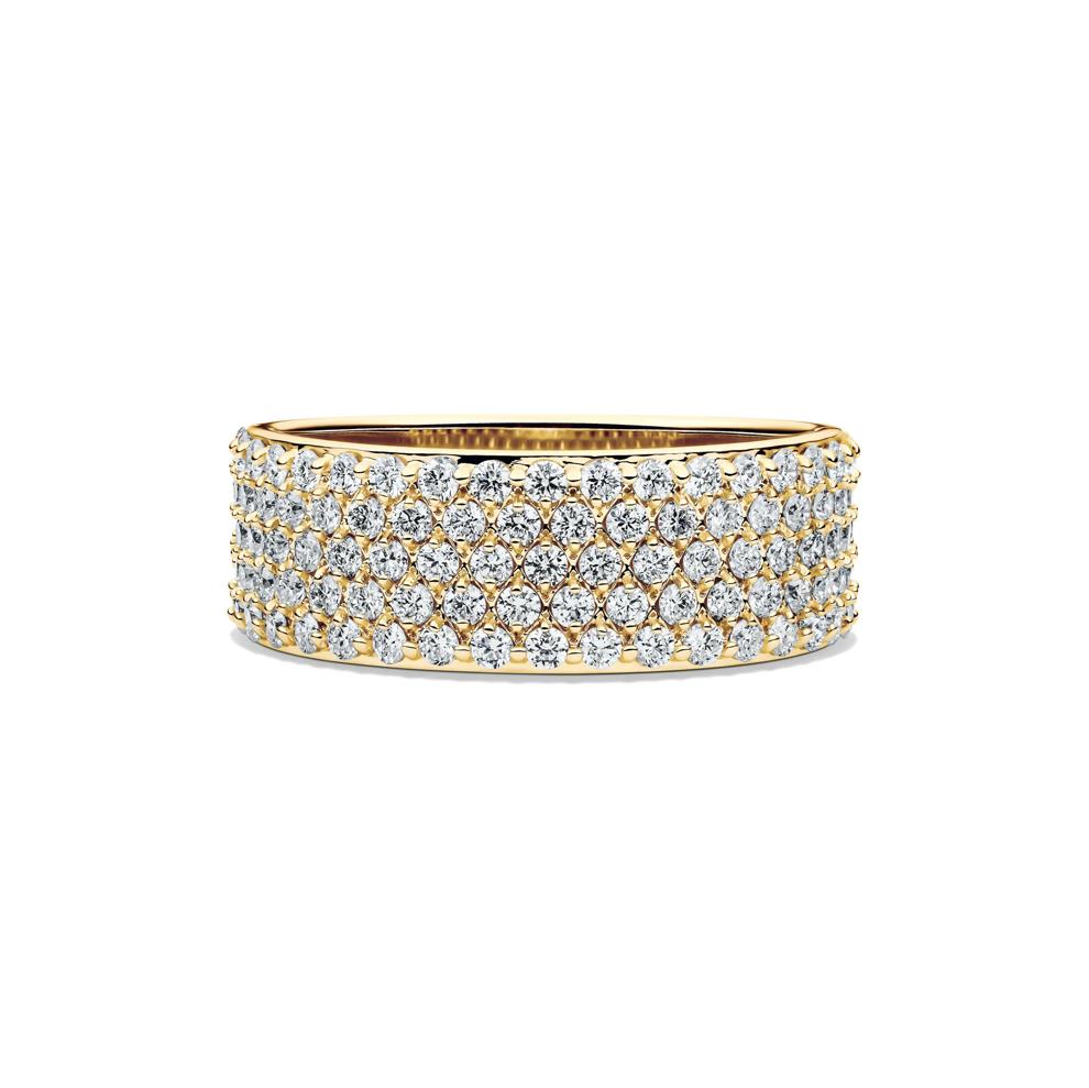 Lab Grown Diamond Pave Multi-Row Band in 14K Yellow Gold (1 ct. tw.) – Image 1 of 4