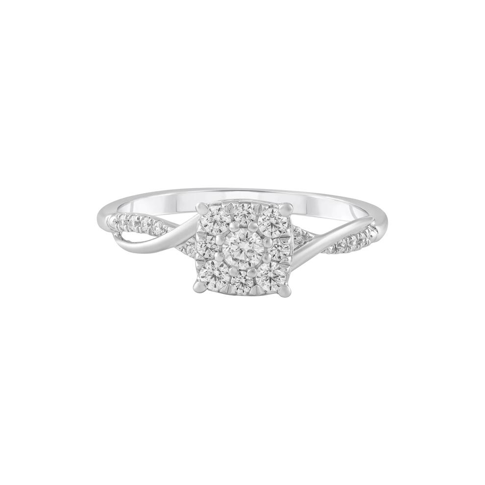 Diamond Composite Promise Ring in 10K White Gold (1/3 ct. tw.) – Image 1 of 3