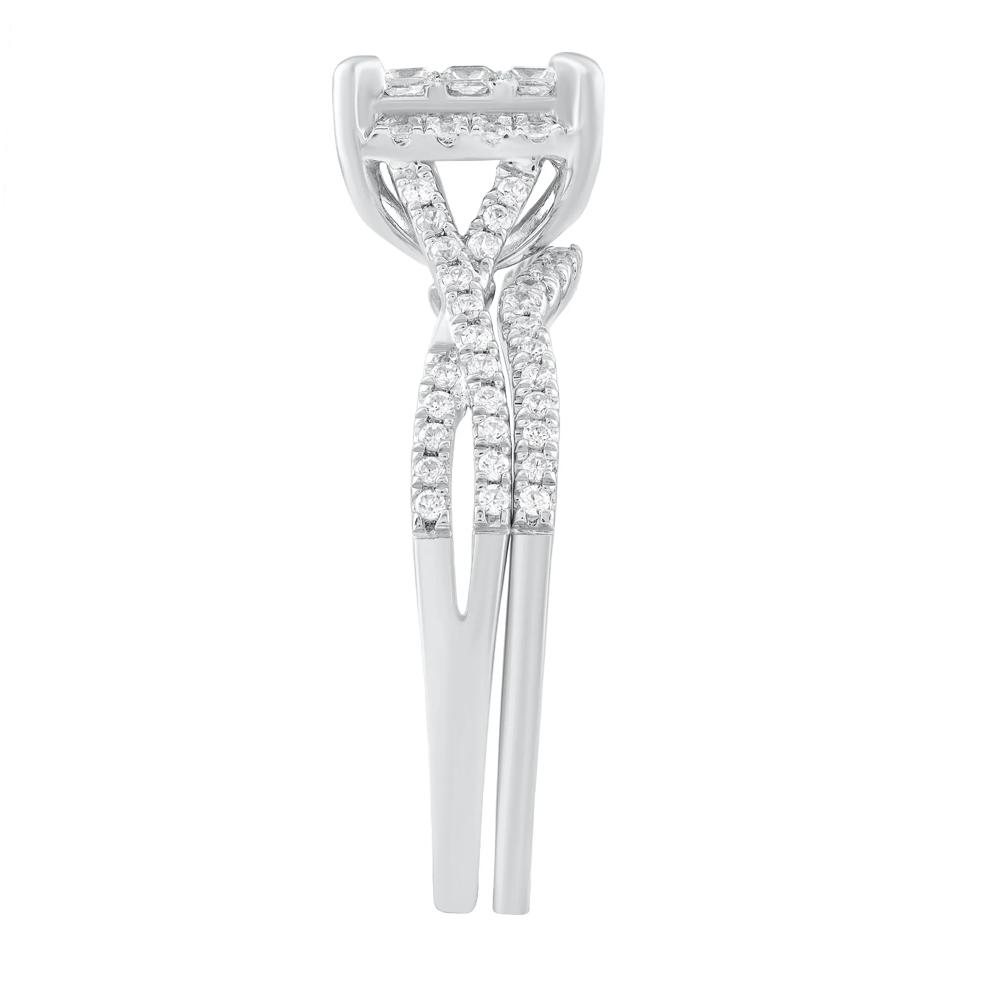 Diamond Halo Composite Engagement Set in 10K White Gold (5/8 ct. tw.) – Image 3 of 5