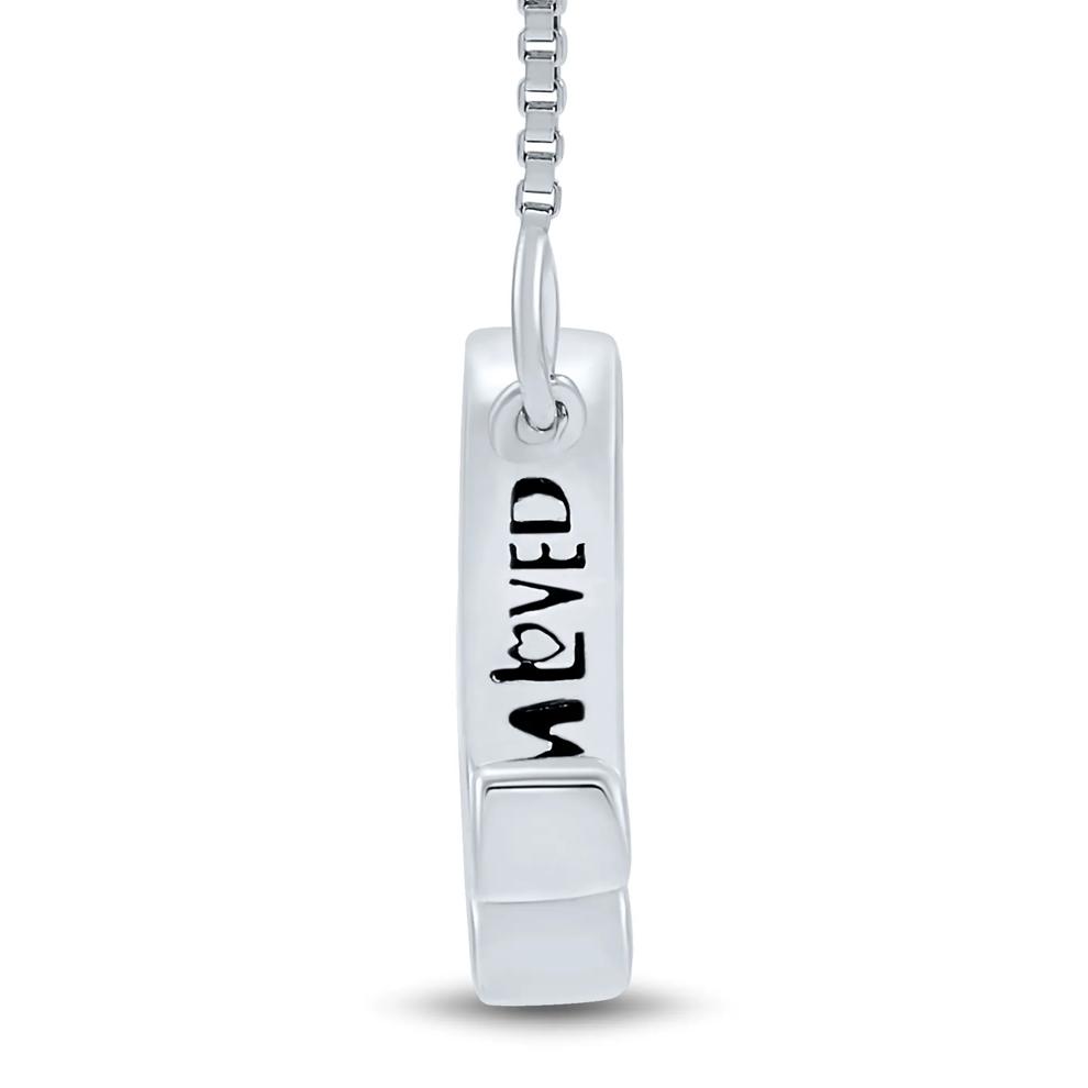 Diamond Accent Sagittarius Zodiac Pendant in Sterling Silver and 14K Rose Gold  – Image 2 of 3