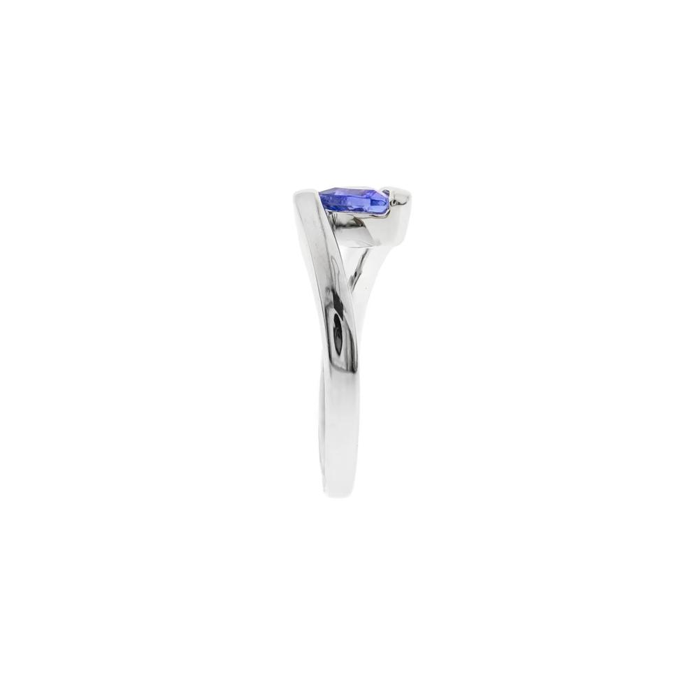 Tanzanite Triangle Bypass Ring in Sterling Silver – Image 3 of 4