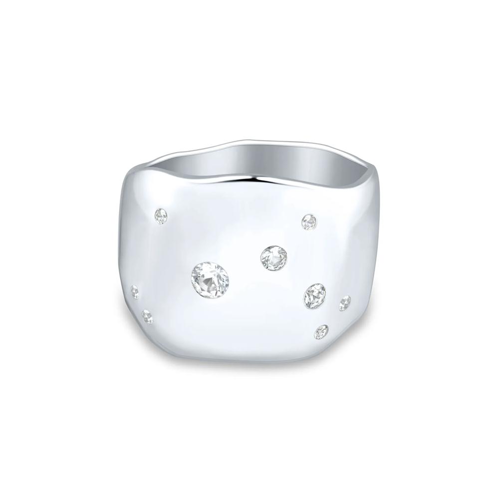 Lab-Created White Sapphire Cosmic Band in Sterling Silver – Image 1 of 3