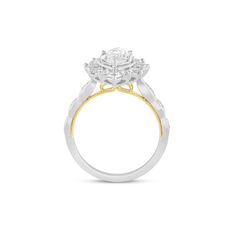 Lab Grown Diamond Marquise-Shaped Halo Engagement Ring in 14K White Gold &#40;2 1/3 ct. tw.&#41; – Image 2 of 3