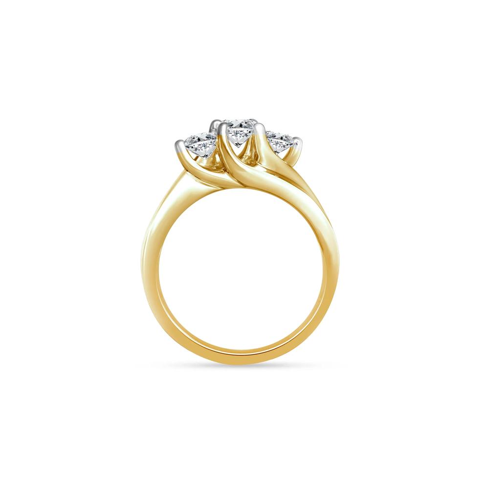 Diamond Three-Stone Ring in 14K Yellow Gold (1 ct. tw.) – Image 2 of 3